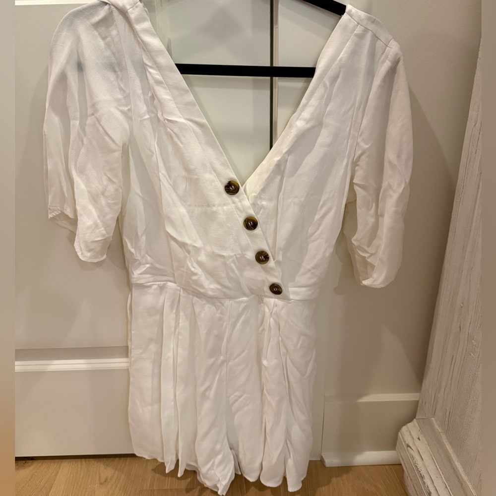 Altar'd State White Buttoned Romper